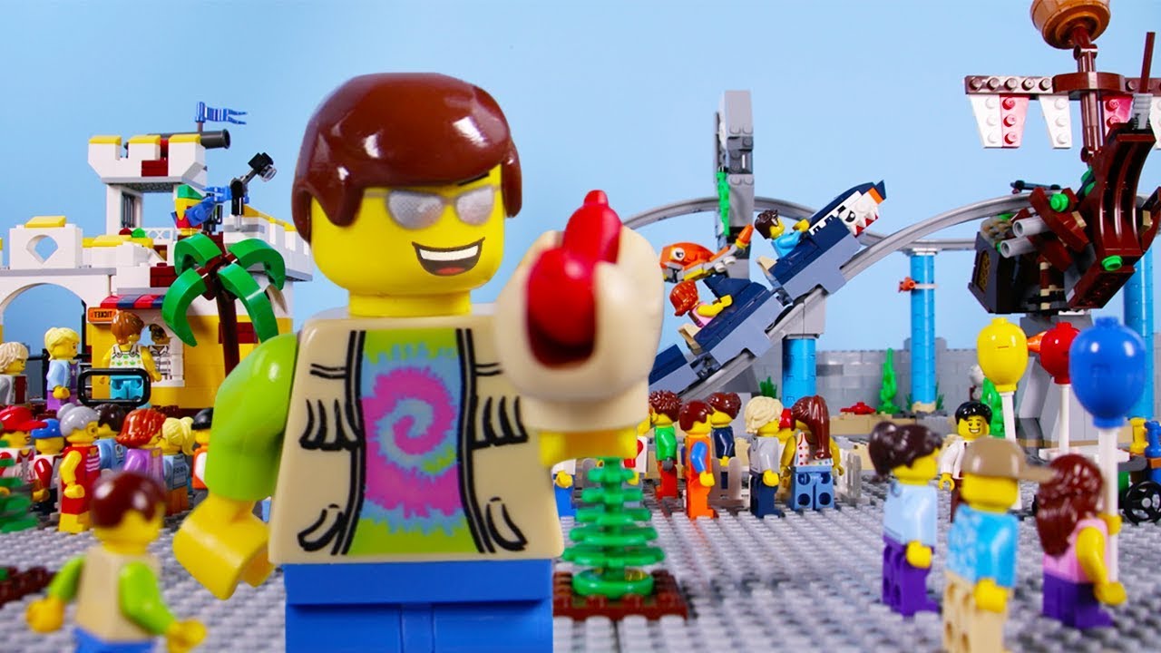 LEGO City Roller Coaster Fail STOP MOTION LEGO Theme Park Fail | LEGO City | By Billy Bricks