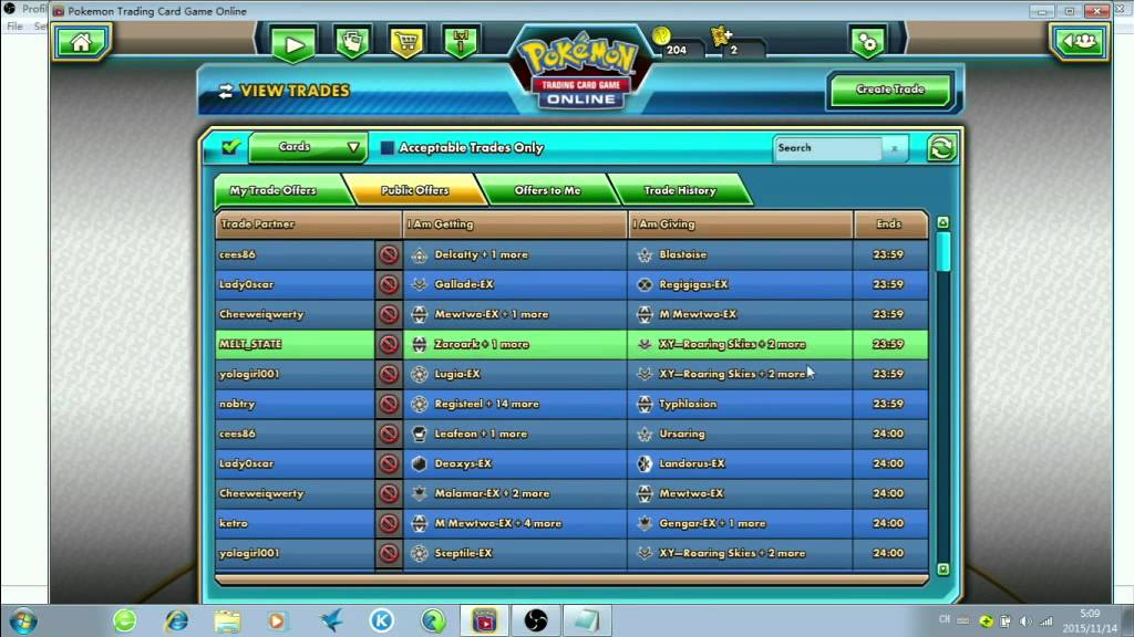 How to trade in pokemon Trading Card Game Online YouTube