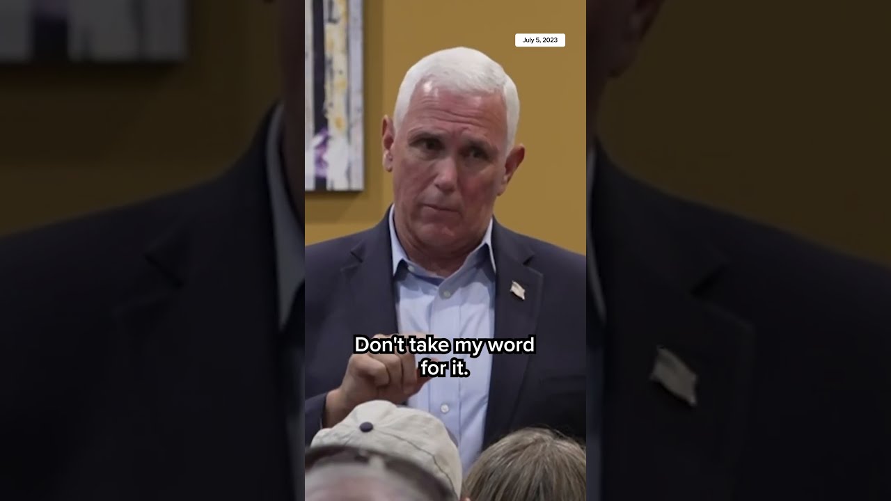  Pence Corrects Trump Supporter