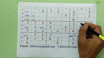 Sudoku-Cross Roads Trick in Telugu | Implicit Reality