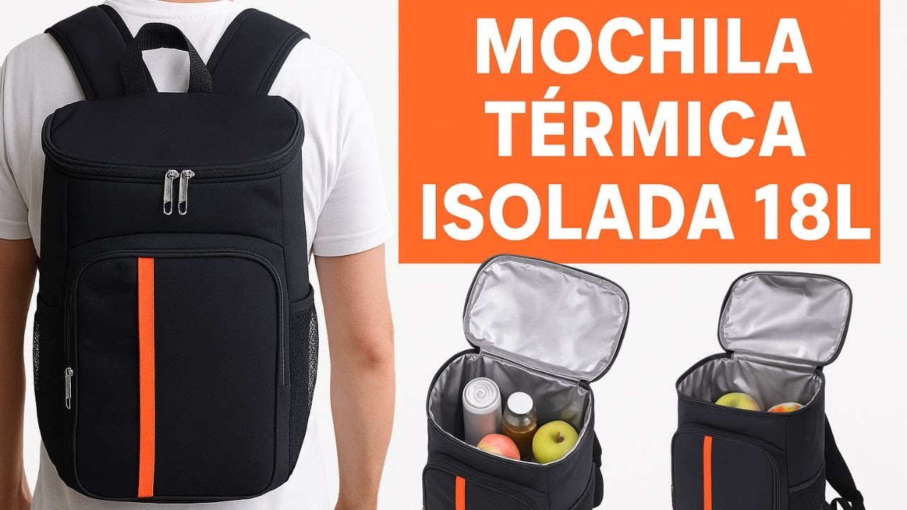 Mochila Térmica Cooler 18L Grande | Ideal para Praia, Cerveja, Viagem e Marmita!