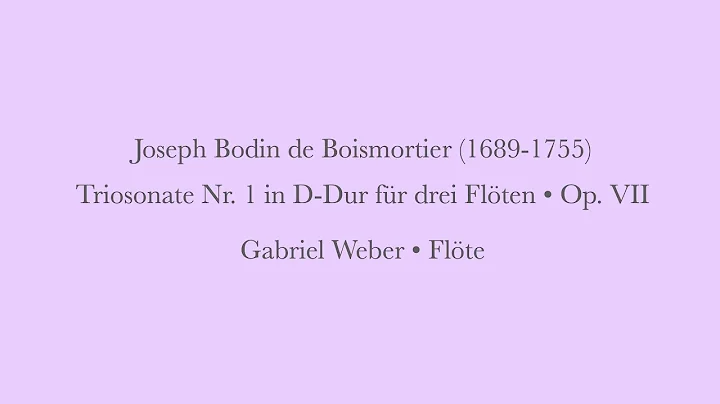 J. B. de Boismortier: Triosonate in D-Dur  Op. VII...