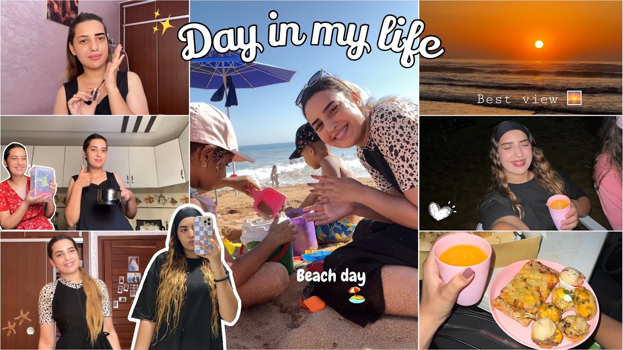 VLOG ✨🌸 اجيو دوزو معايا النهار😍 (تبحيرة☀️⛱️و خريجة مع خواتاتي🥰) 