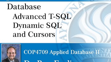 Database - Advanced Stored Procedures Cursors and Dynamic SQL