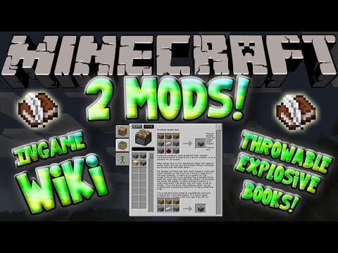 minecraft-mods:-ingame-wiki-&-throwable-explosive-books!-2-mods!