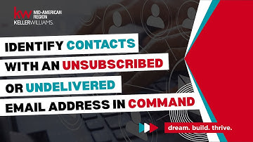 Identify Contacts with an Undeliverable or Unsubscribed Email Address in Command