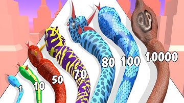 Snake Evolution Run 3D Max Level Gameplay (Snake Merge)