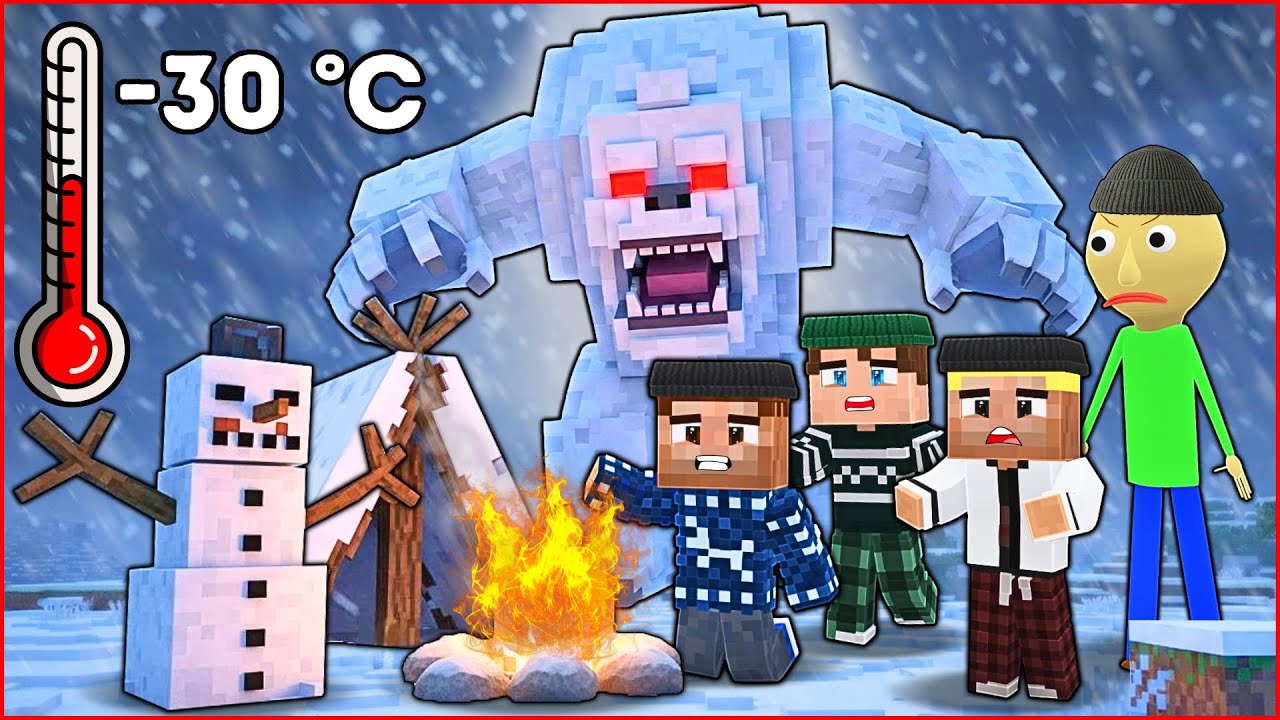 Efekan, Ali ve Baldi ile Korkunç Kış Kampında Ne Oldu? 😱 -Minecraft ...