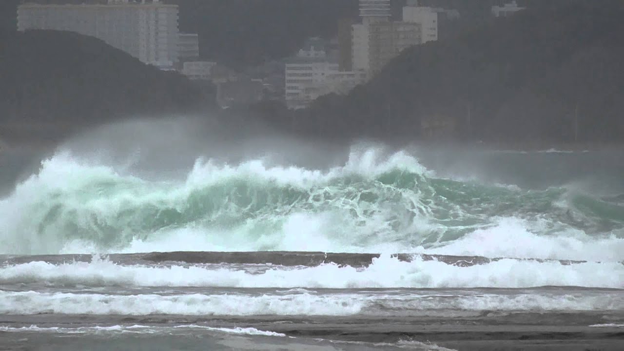The Sea Raging With A Typhoon Youtube