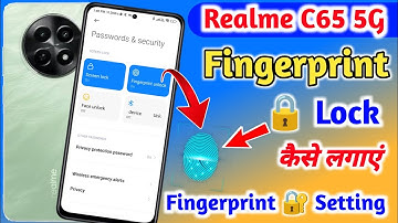 Realme C65 Fingerprint Lock Setting || Realme C65 Me Fingerprint Lock Kaise Lagaye ||