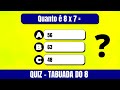 Desafie-se com o Quiz da Tabuada do 8! 🧠 Teste seus conhecimentos de multiplicação