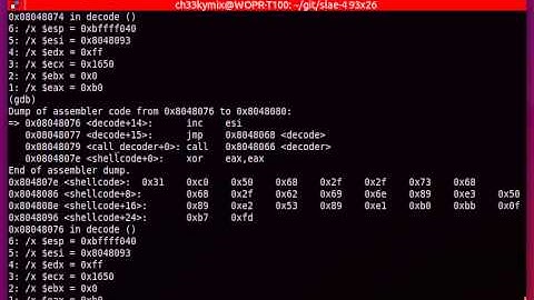 Debugging the xor ror feedback decoder