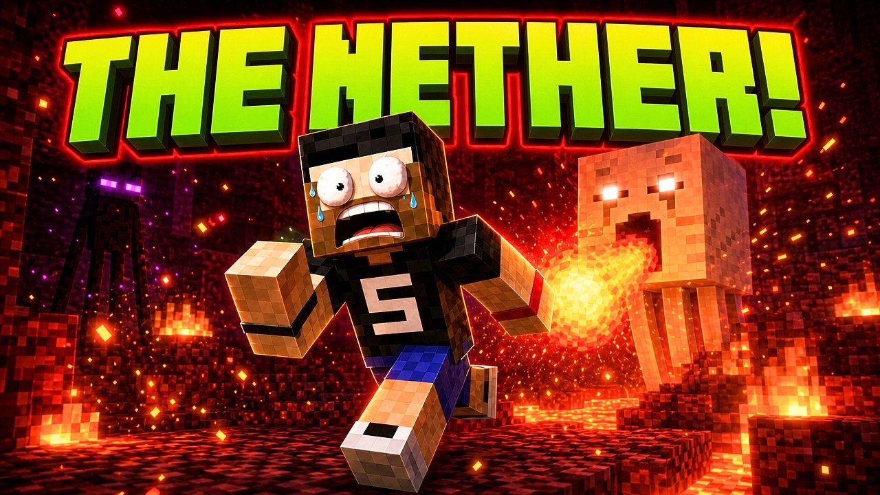 Entering The Nether For The First Time... | Minecraft Episode 7 - YouTube