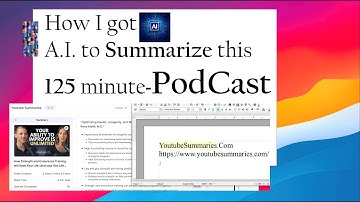 #AI➤How: Summarize LONG *PodCasts (YouTube) using A.I. #free #artificialintelligence #productivity