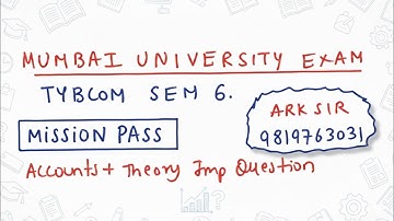 Tybcom sem6 exam 2026🔥|TYBCOM Sem6| Important QUESTION Exam||Mumbai University Exam |ARK sir