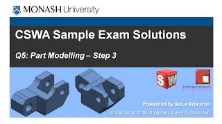 SolidWorks CSWA Practice Exam Solutions Part 5: Q5 Part Modelling p3