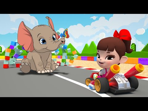 Learn Animal Name with Block Crush! The Boo Boo Song &amp;amp; Nursery Rhymes अंगुली हिलाना | Lime And Toys