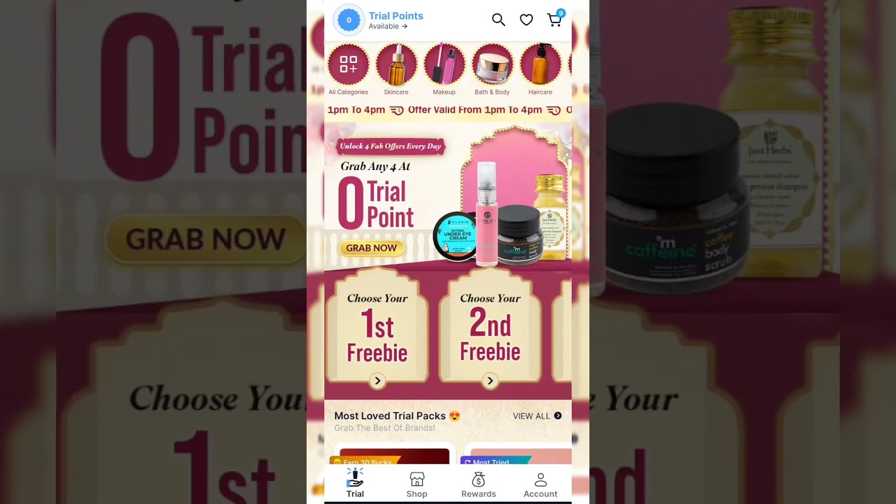 What???? Smytten 0 trial products back