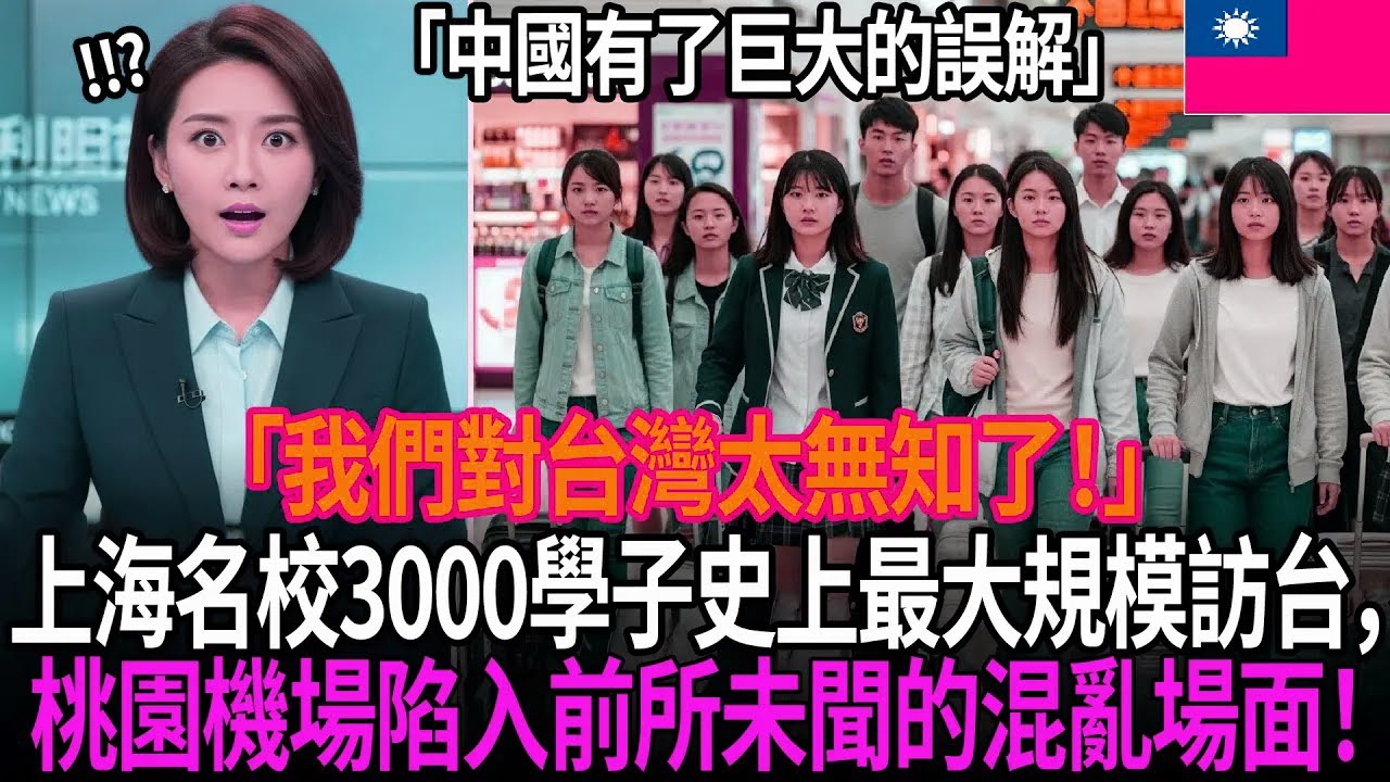 ✈️「赴台修學旅行→中國精英教師崩潰大哭！😭其理由讓全中國騷然😱 ，上海名校3000學子史上最大規模訪台👨‍🎓，桃園機場陷入前所未聞的混亂場面！」⚠️| 外國反應 | 世界反應 | 海外反應