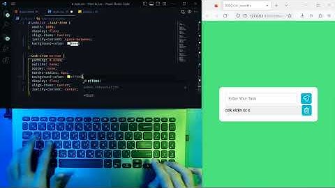 ASMR Programming - Coding a Todo List App with Javascript - No Talking