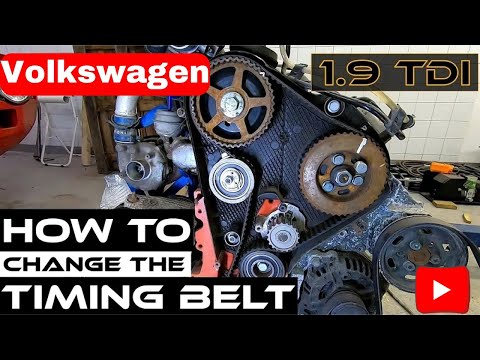 how to change timing belt vw 1.9 tdi| volkswagen 1.9 tdi water pump pulley replacement