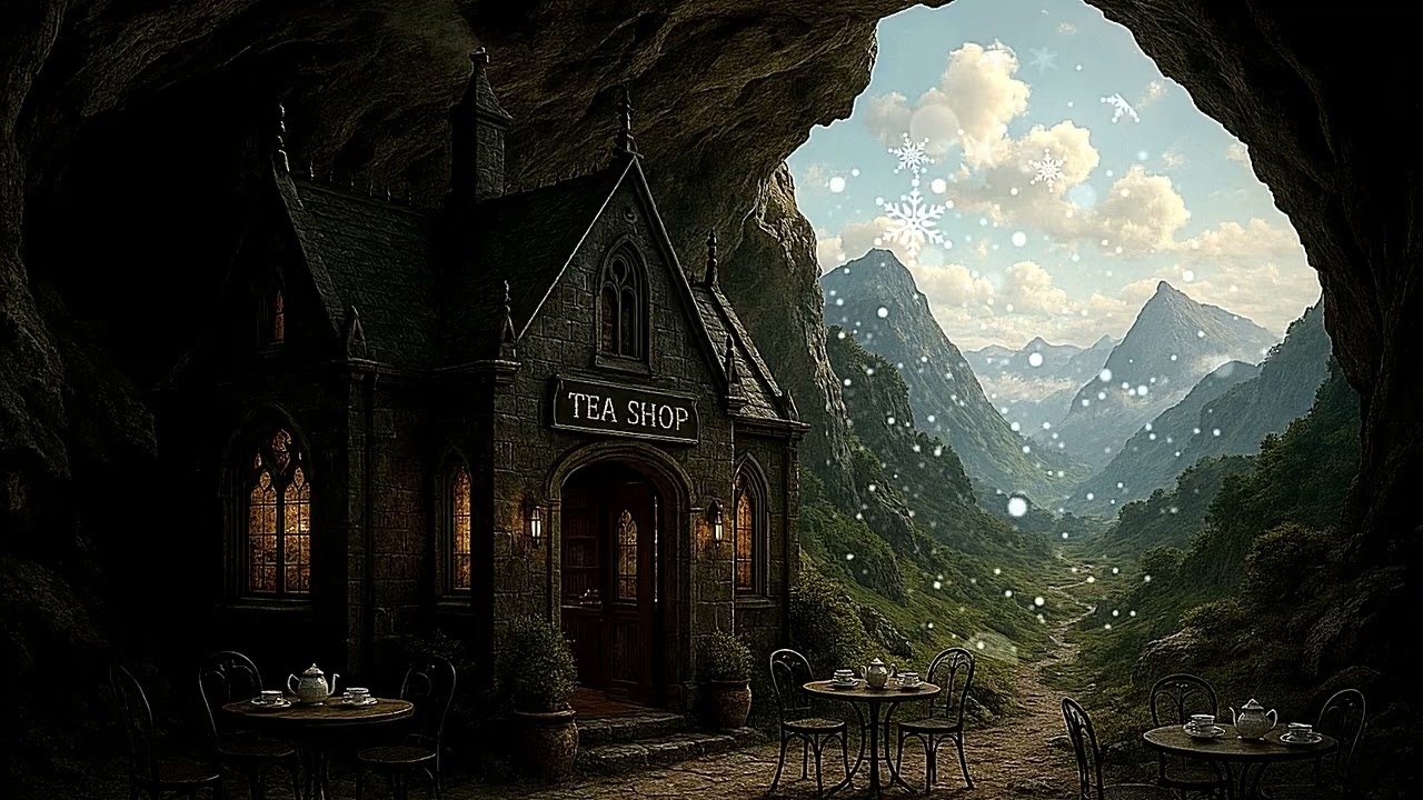 🌿|🍵Cozy Cave Tea Shop Ambience | 🍵🌿
