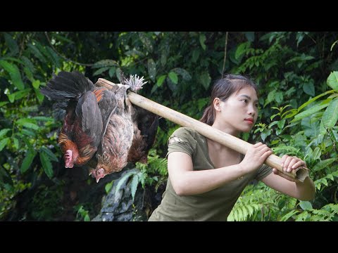 Skills to trap wild chickens, bring wild chickens to the village for sale, survival alone