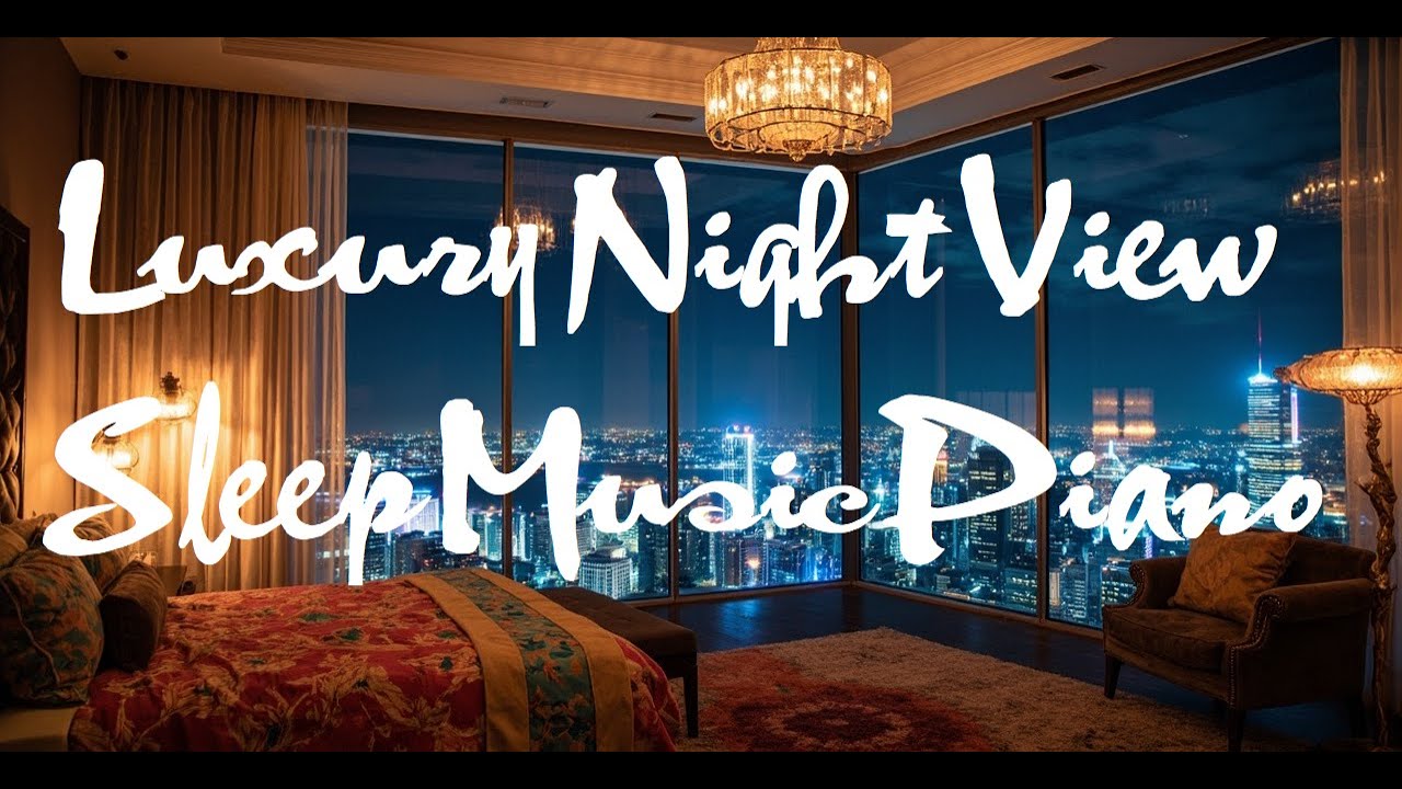 Luxury Night Sleep Music – Relaxing Piano with City Lights for Deep ...