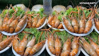 Giant River Prawns and more at Asean Night Bazaar, Hat Yai, Thailand