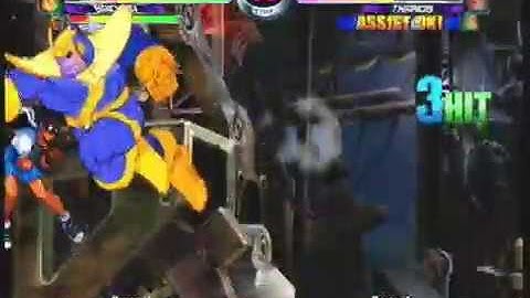 MvC2: Thanos FSD to Charlie Somersault Popup Combo