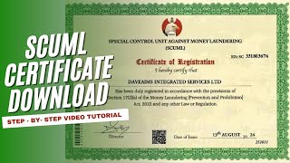 SCUML CERTIFICATE APPLICATION MADE EASY! - How to Register and Download E-certificate with Barcode -