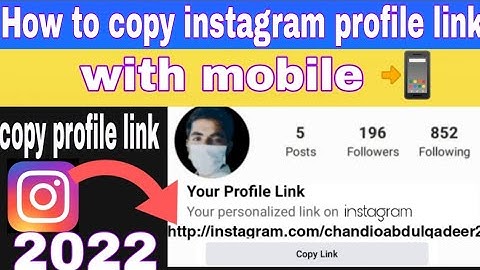 how to copy instagram profile link with mobile 2022 ( Technical Abdul Qadeer )