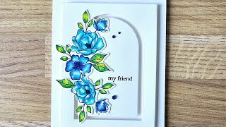SIMPLE BUT EFFECTIVE CARD MAKING 😍 #ginakdesigns #prismacolour #masterlayout21 #handmadecards #art
