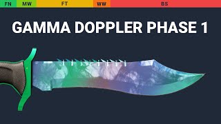 Bowie Knife Gamma Doppler Phase 1  Skin Float And Wear Preview