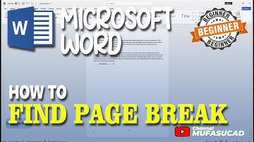 Microsoft Word How Find Page Breaks