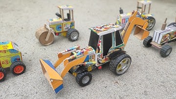 How to make matchbox tractor at home | Diy Mini tractor | Mini Tractor Science Project