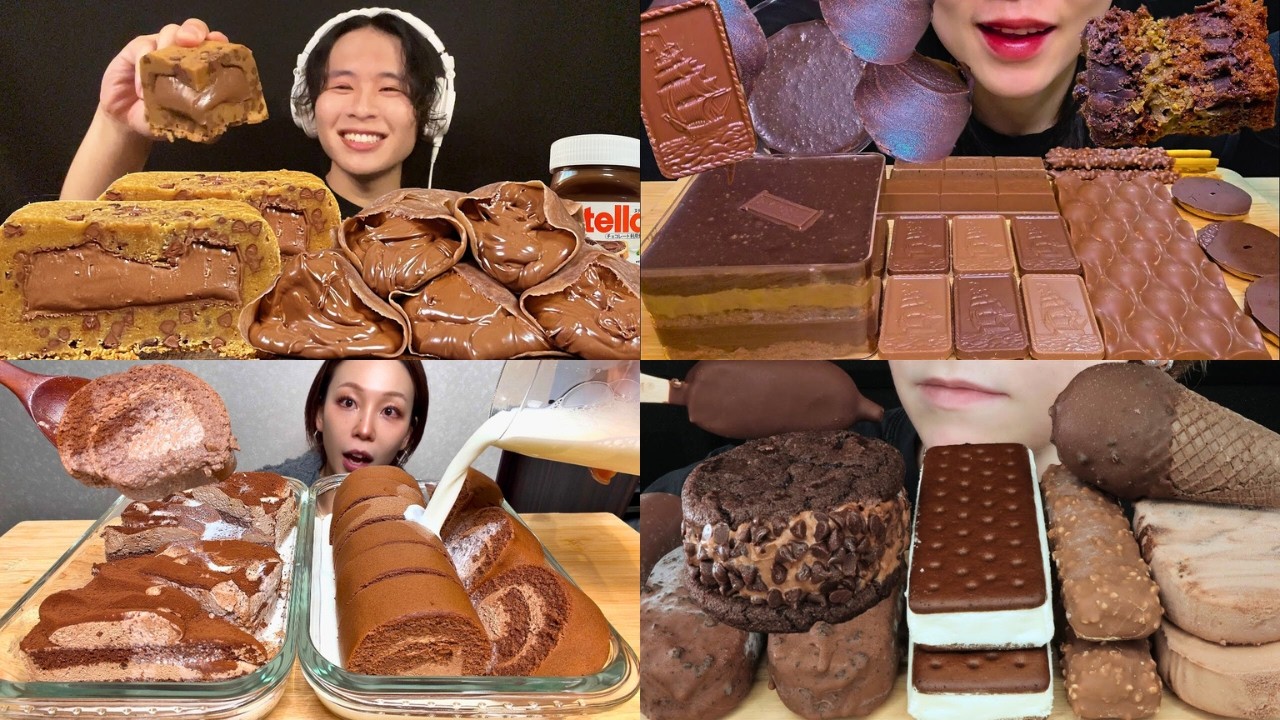 🍫 INSANE DESSERT ASMR MUKBANG 🤤 Chocolate, Ice Cream & Cake Eating ...