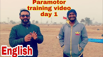 1st day of Paramotor paragliding training in English India | how to control your wing | Kuldeep taak
