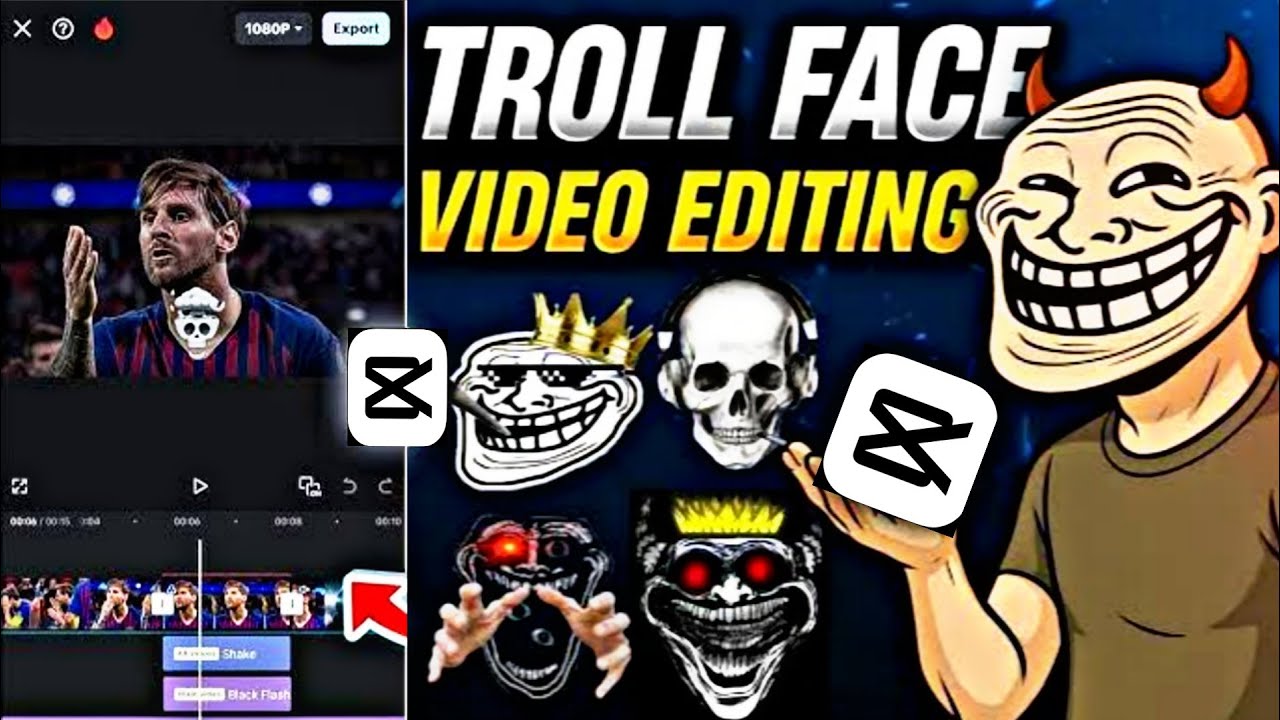 Популярное видео с эмодзи черепа в Capcut | Видеомонтаж с эмодзи черепа в Capcut | Редактирование...