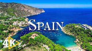 FLYING OVER SPAIN (4K UHD) - Calming Music Along With Beautiful Nature Video - 4K Video Ultra HD