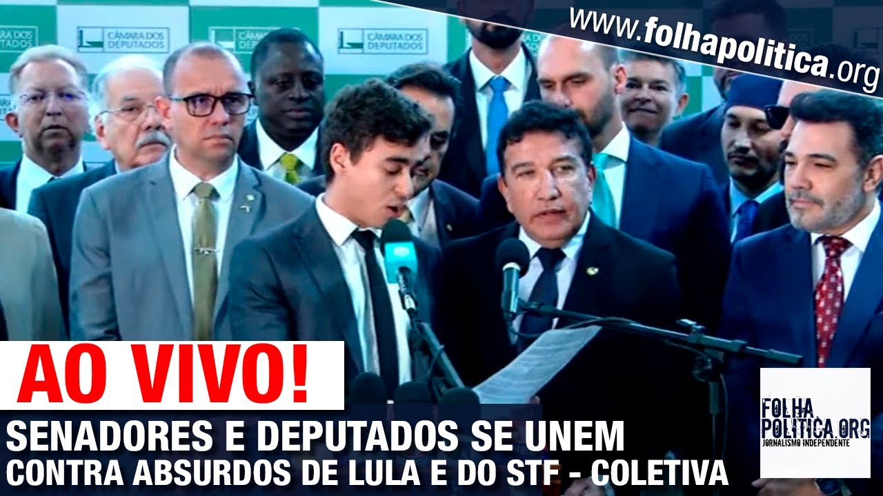 AO VIVO: SENADORES E DEPUTADOS SE UNEM E CONCEDEM COLETIVA DE IMPRENSA ...