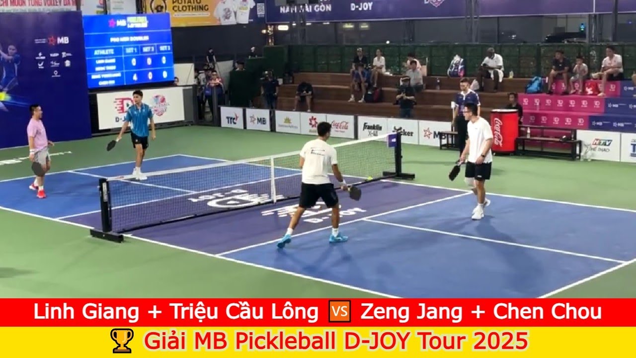 Linh Giang + Triệu Cầu Lông 🆚️ Zeng Jang + Chen Chou | 🏆 Giải MB Pickleball D-JOY Tour 2025