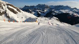 Dolomiti superski Corvara in Badia pista Vallon