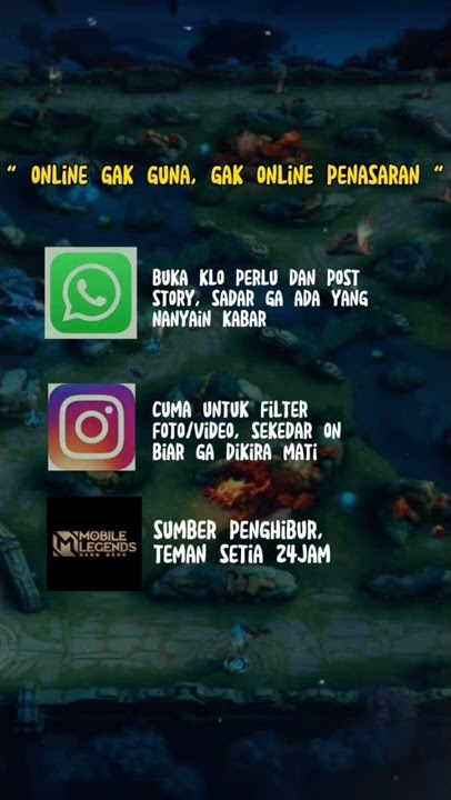 Hanya seorang gamer yang mengerti #mlbb #quotes