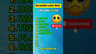 Can You Guess These 10 Scrambled Words Word Quiz Challenge