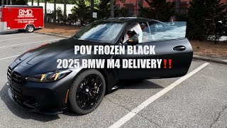 POV Taking Delivery of my Custom Order 2025 BMW M4 Competition xDrive in Individual Frozen Black!