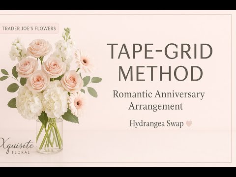 How To Make | Florist Tips: Tape Tic-Tac-Toe Vase & Balanced Design