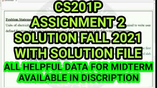 CS201p Assignment 2 Solution Fall 2021 Correct Solution File