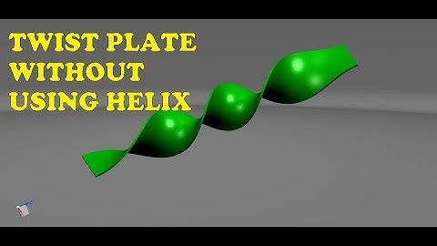 TWIST PLATE WITHOUT USING HELIX IN NX