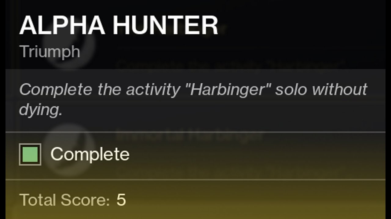Destiny 2: Harbinger Solo Flawless
